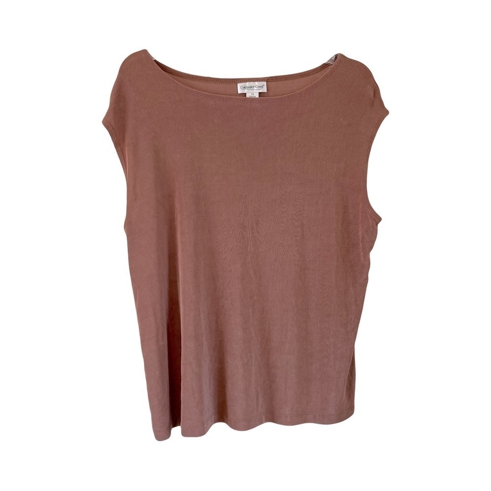 Coldwater Creek | Brown Stretchy Pull On Sleeveless Tank Top, 1X